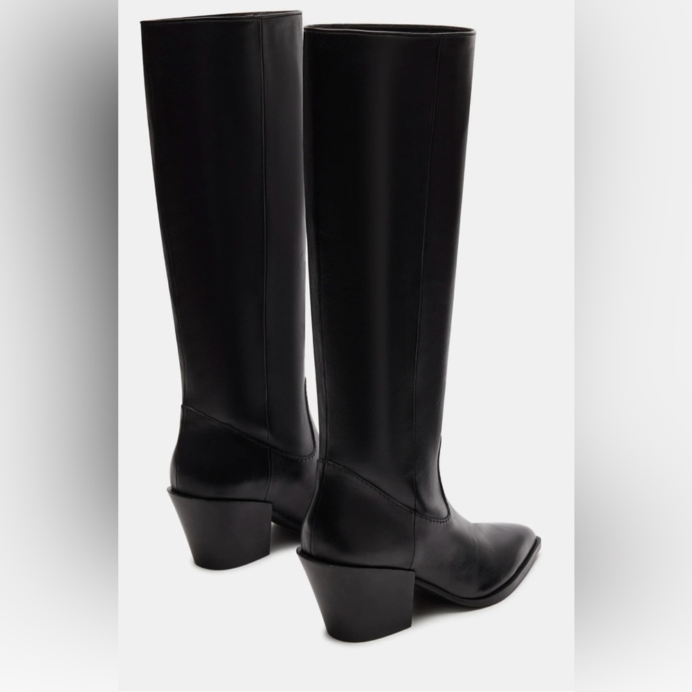 Steve Madden Tara Black Leather Boot size 6.5